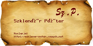 Szklenár Péter névjegykártya